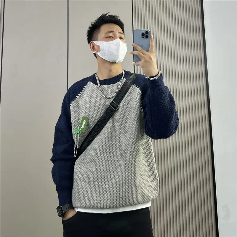 New In Pullover Man Autumnr and Winter Knitted Sweaters for Men Korean Popular Clothes Y2k Reviews Harajuku Style Cheap Knitwear