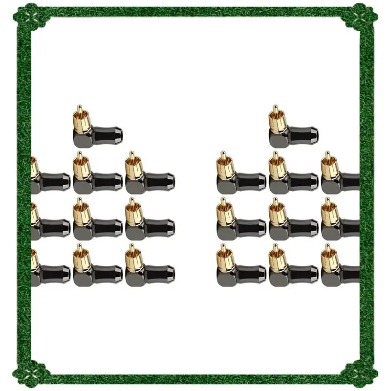 

24-Hour Delivery 20Pcs RCA Connector Audio Plug Male 90 Degree Right Angle Elbow Speaker Terminal Conector For Soldering Video C