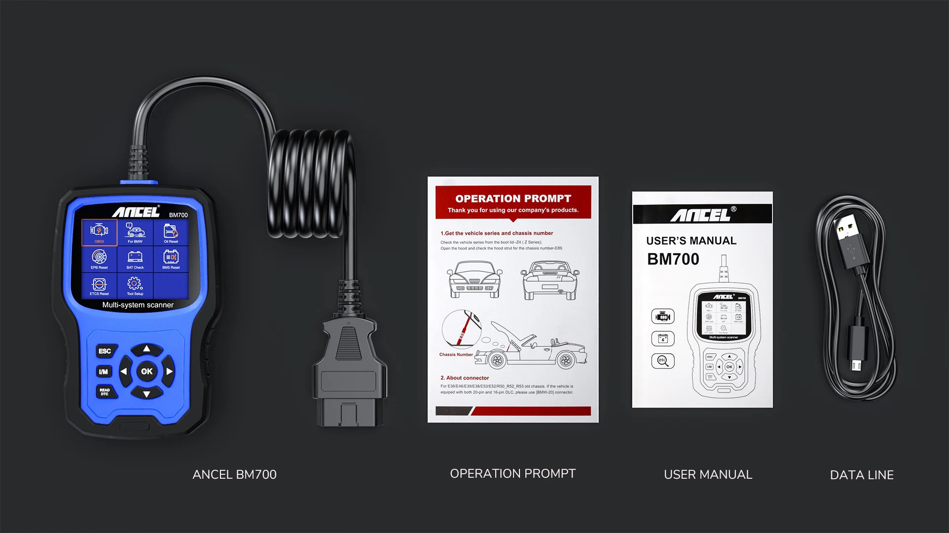 ANCEL BM700 PRO OBD2-Scanner für BMW/Mini/RR All System Code Reader DPF EPB SAS TPMS Batterieregistrierung OBD2-Diagnosetool – Detail 12