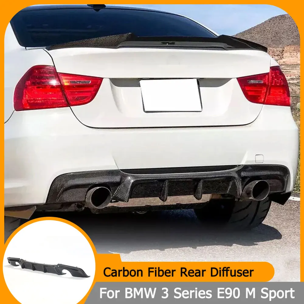 

Carbon Fiber Rear Bumper Diffuser Lip Spoiler For BMW 3 Series E90 M Sport 325i 335i 2009-2012 Car Rear Bumper Diffuser Lip