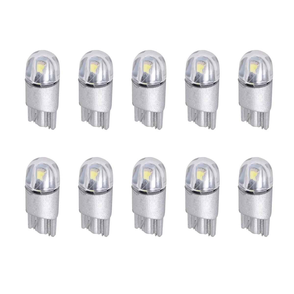 AT77 10 Uds 6000K Canbus T10 168 194 W5W cúpula marcador lateral de licencia bombilla LED blanca