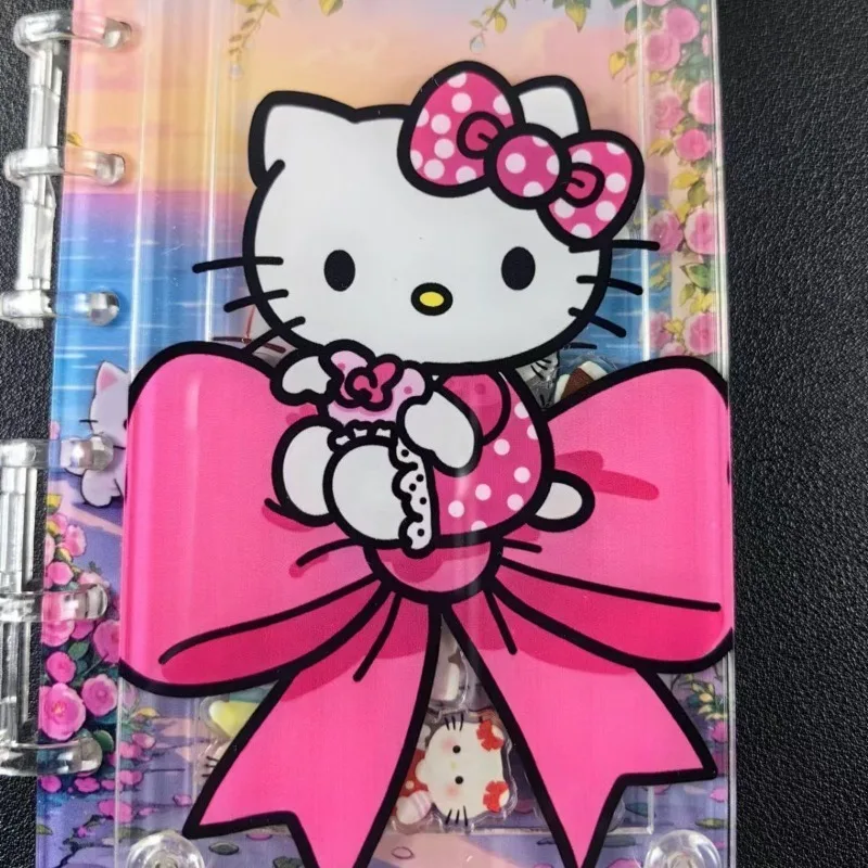 Kawaii A7 Hello Kitty kuromi Notebook Notepad ไดอารี่น่ารักการ์ตูน Shaker สไตล์สร้างสรรค์อะคริลิคหลวมหนังสือของขวัญสําหรับทุกคน