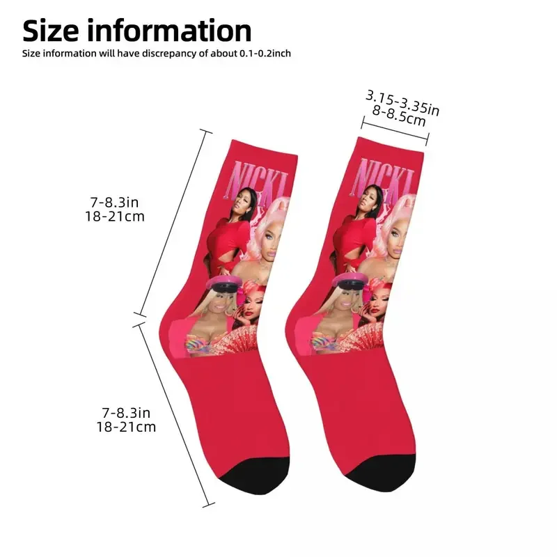 Chaussettes à tube moyen coordonnantes pour hommes et femmes, Rared Queen, Nicky Minaj, Rétro, Chaud, Hiver, Y2K