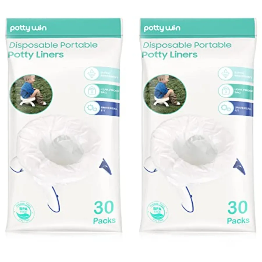 

[60 Counts] Disposable Potty Liners compatible with OXO Tot 2-in-1 Go Potty Universal Refill Bags for Toddler Travel