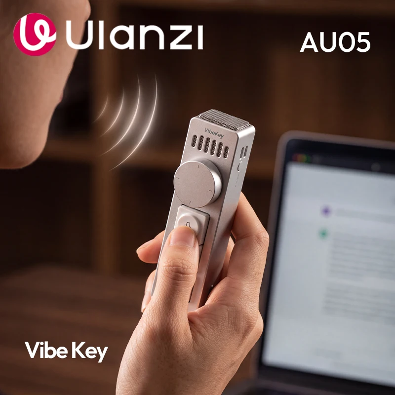 Ulanzi Al Voice Input Keypad Custom Mapping for AI Coding Video Meetings Works Keyboard Daily Mode Al Controls AU05 Vibe Key