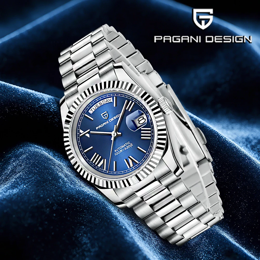 2026 new PAGANI DESIGN blue DD36 luxury mechanical watch men's automatic watch men's sapphire calendar waterproof watch for men