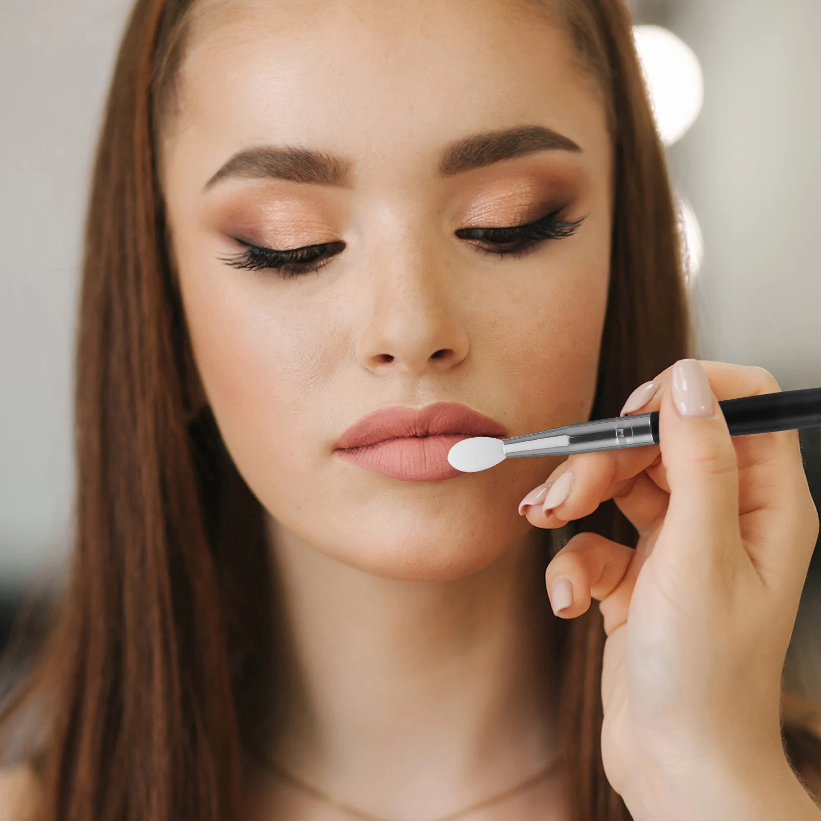 Pinceles de maquillaje de silicona, suaves, fáciles de limpiar, reutilizables, profesionales, aplicadores de sombra de ojos para el hogar, herramientas para máscara de labios, 3 uds.