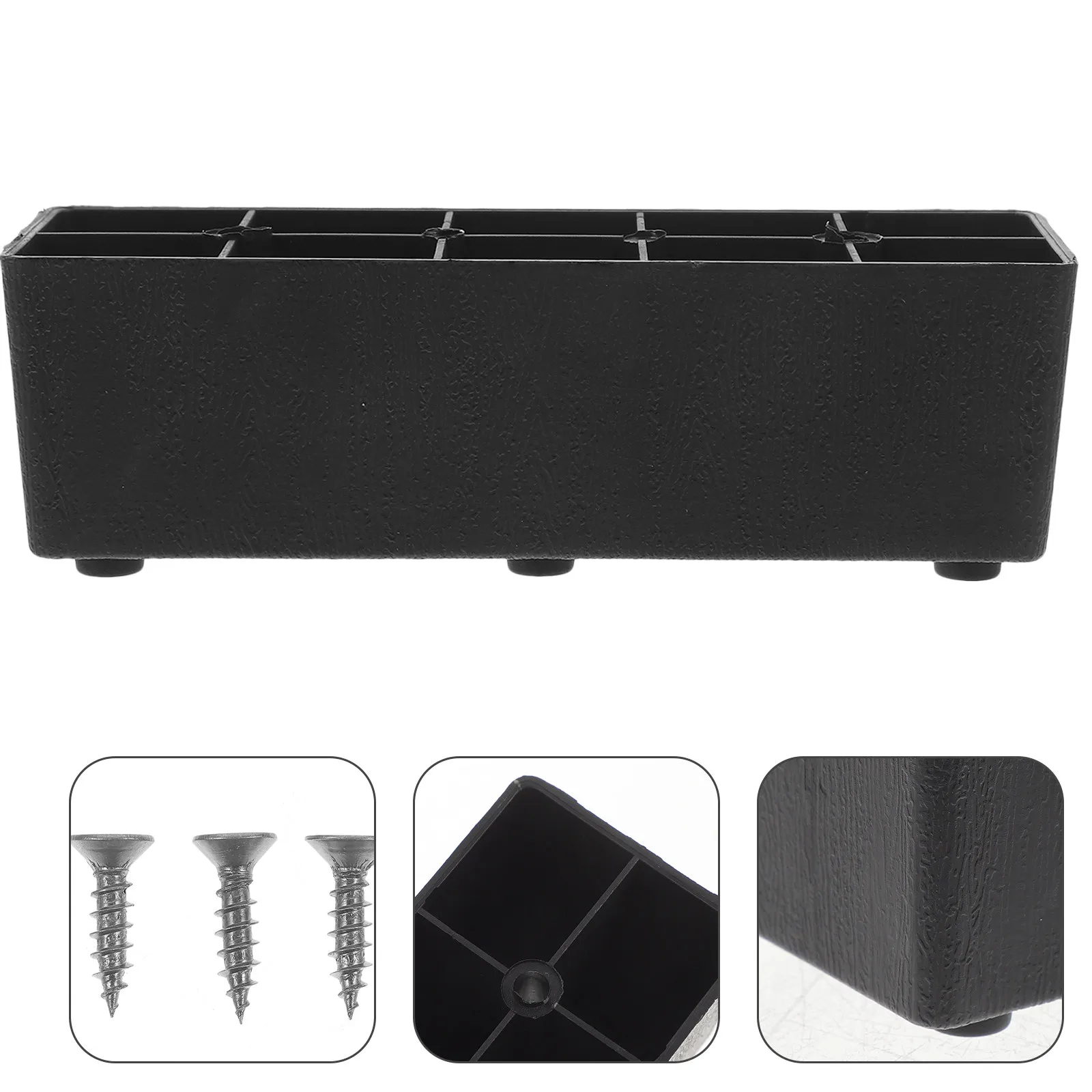 4Pcs Plastic Furniture Leg Riser Supports Heavy Duty Bed Sofa Couch Chair Lifts Stable Anti-Scratch Furniture Lifting Blocks