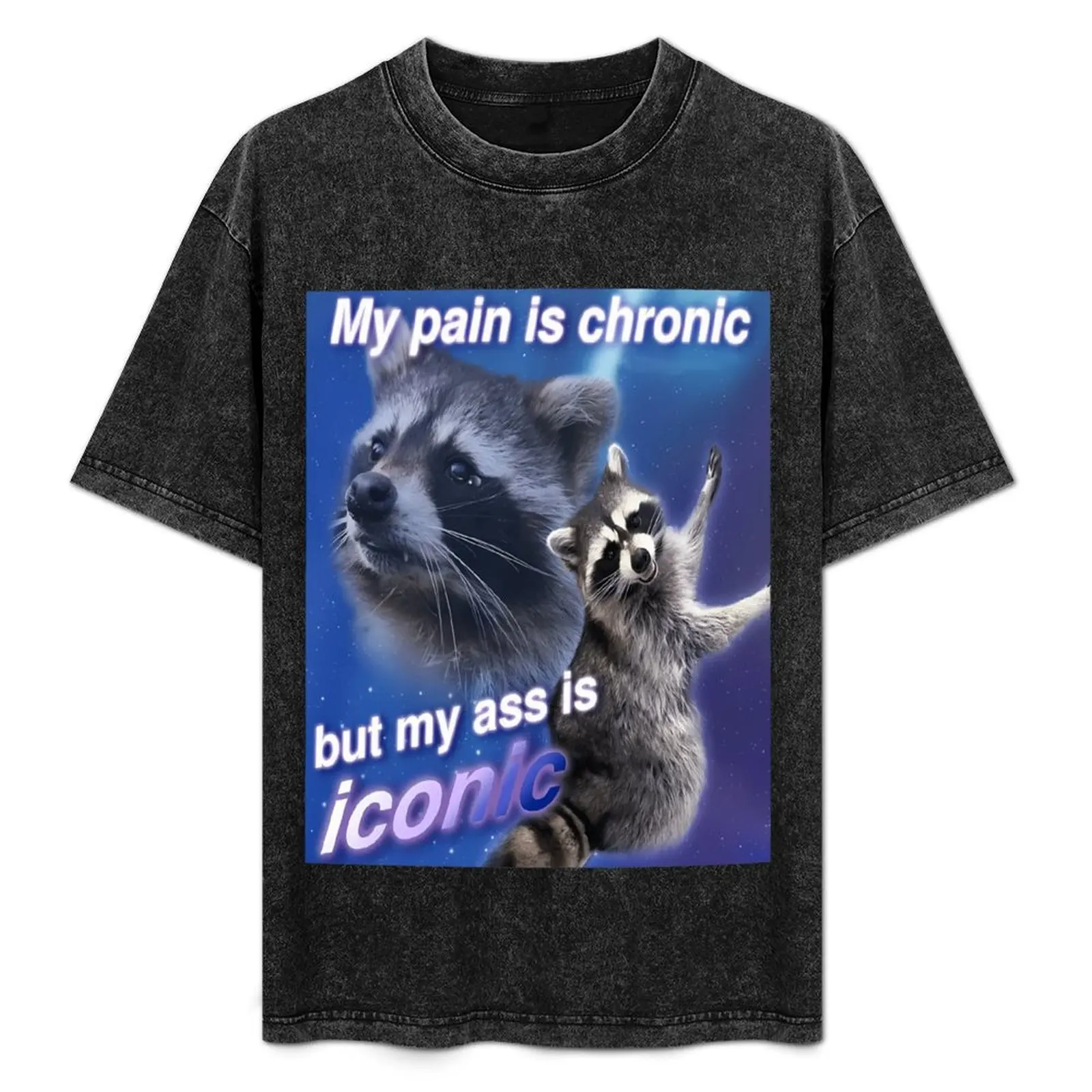 

My Pain Is Chronic But My A Is Iconic T-Shirt Basic Short Sleeve Cotton Blend T-Shirt