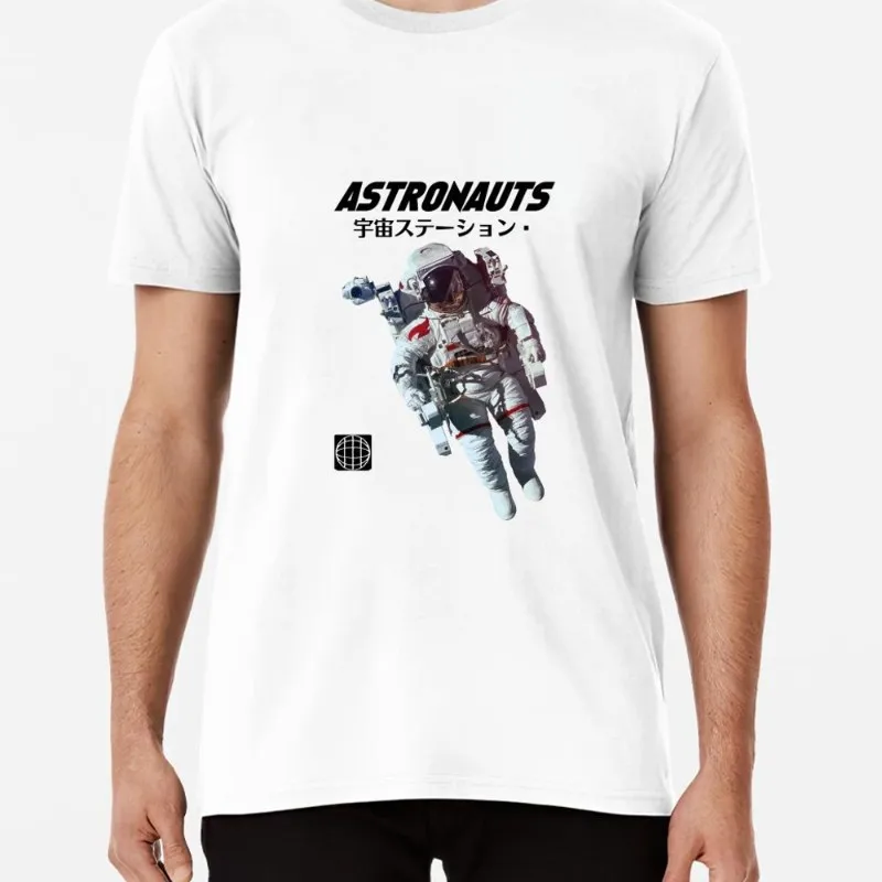 Astronaut Space T Shirt Women Couple Combination Clothes Short Sleeve Collar Fashion Man Cotton