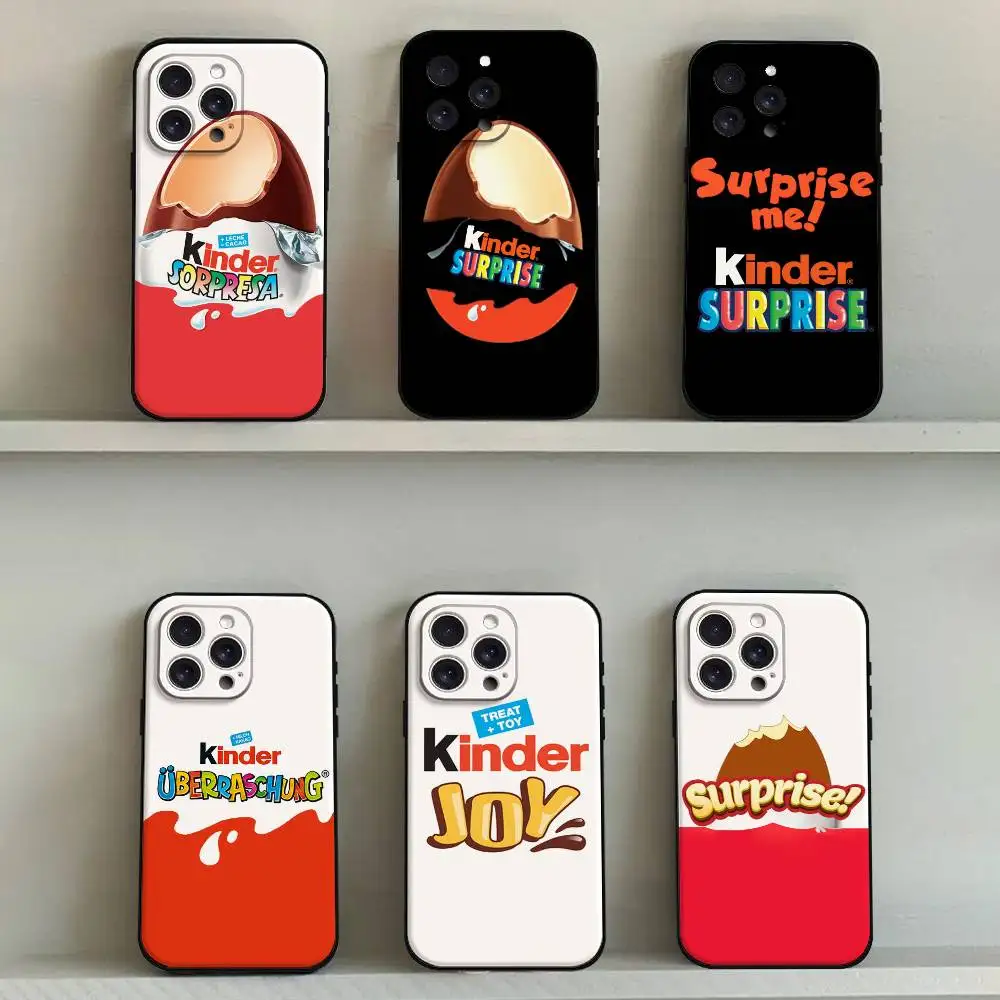 Funda para Teléfono Trolly Egg K-KINDER JOY con Sorpresa para iPhone 17 15 Pro Max 14 Pro 12 11 13 Mini X XR XS 16 Plus SE