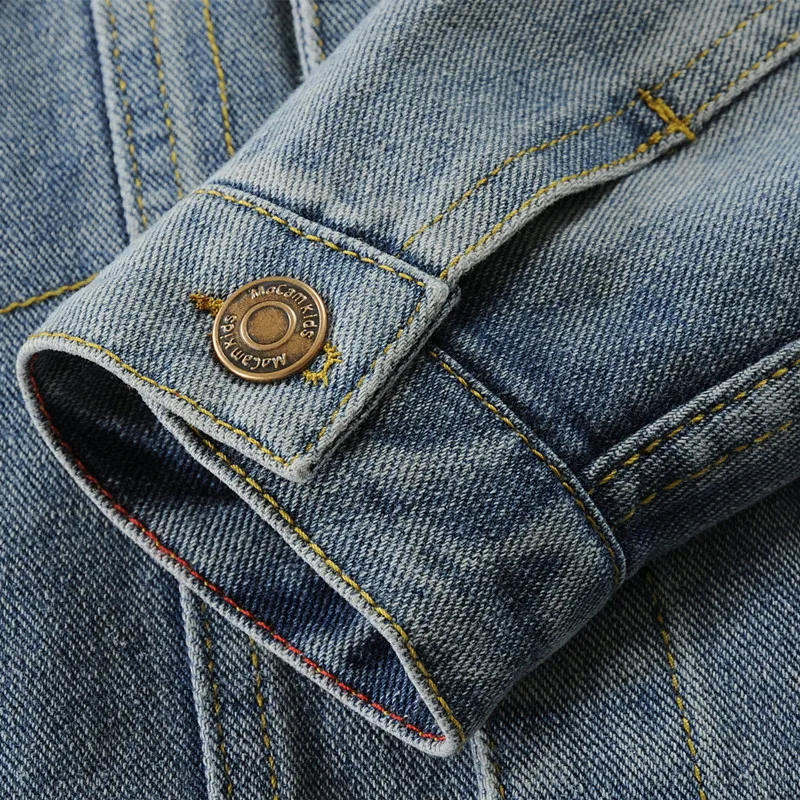 Big Boys Turn-down Collar Denim Jacket Spring Autumn Fashion Kids Stripe Patchwork Jean Coat Children Cowboy Outerwear 5