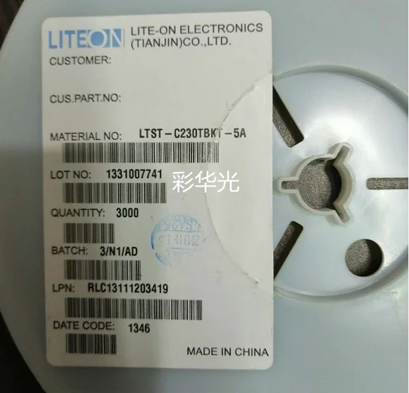 

50PCS/LTST-C230TBKT 1206 (3216) anti-paste blue, backlit display LED lamp beads