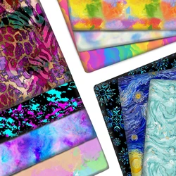 50*145cm Oil Painting Starry Sky Ocean Polyester Cotton Fabric Printed Sewing DIY Patchwork for Cloth Skirt Puppet Pillow Tissue