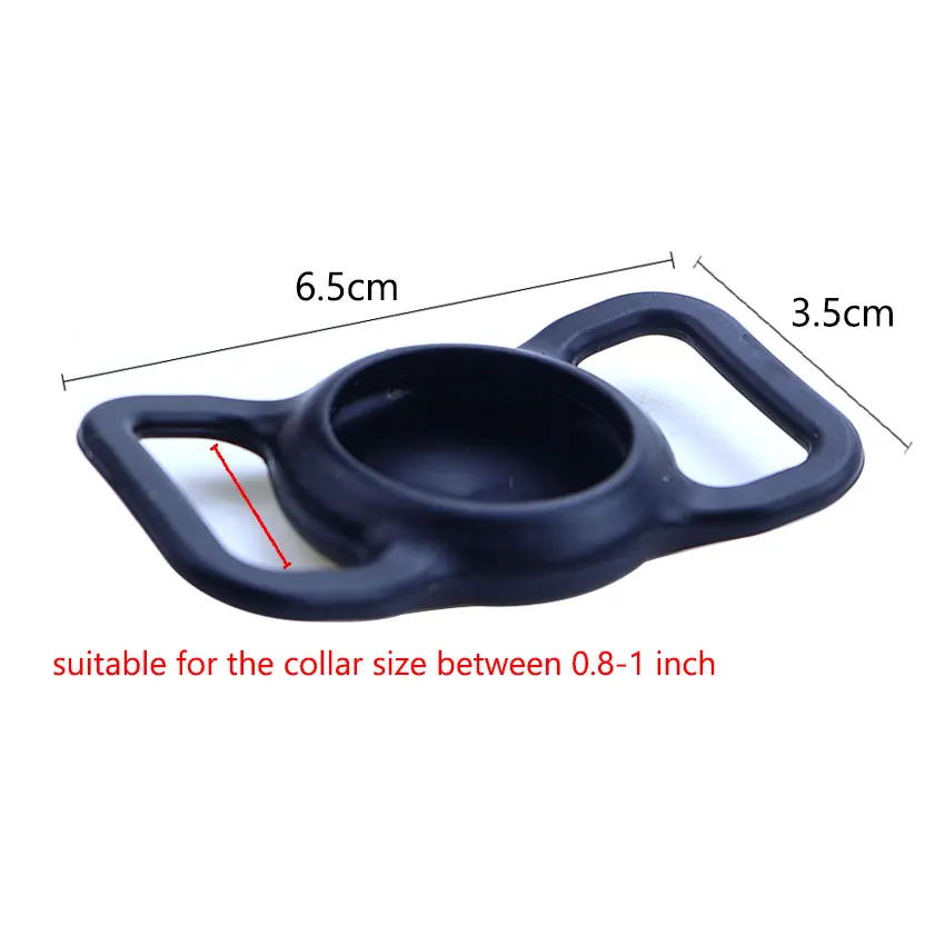 YuXi 1 Piece Pet Silicone Protective Case GPS Finder Dog Cat Collar Loop for Airtags Locator Tracker Anti-lost Device