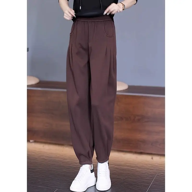 

Lantern for Women in Autumn and Winter New High Waist Slimming Pear-shaped Figure Leggings Casual Velvet Sweatpants Harem Pants