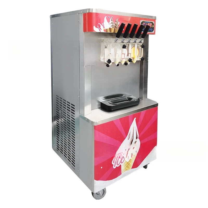 

Soft ice cream machine, commercial ice cream machine, with fresh-keeping pre-cooling cone