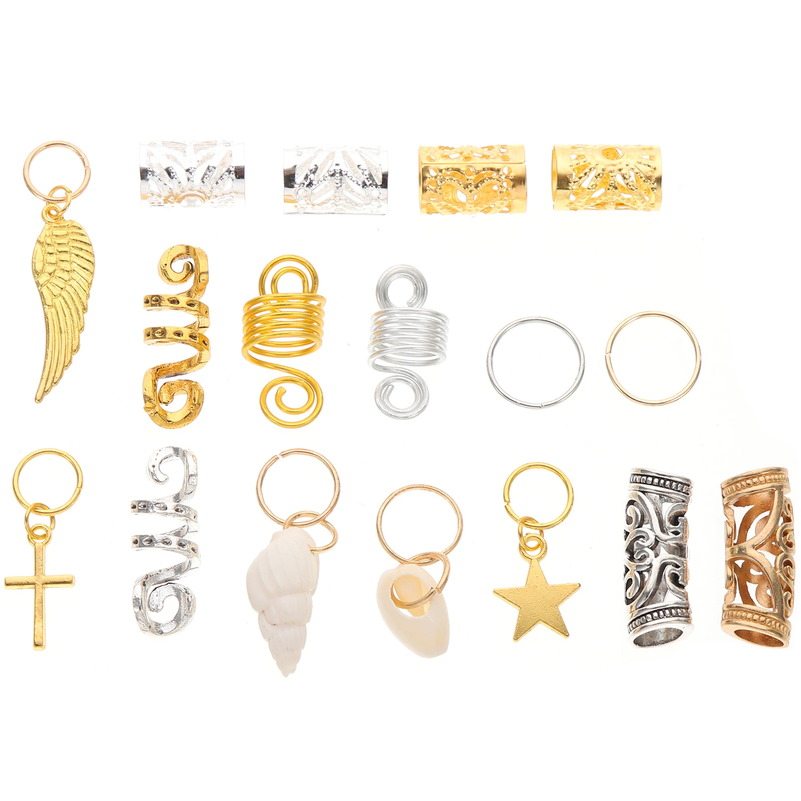 

159 Pcs Hair Ring Accessories Set Jewels Braids Zinc Alloy Dreadlocks Beads Braiding