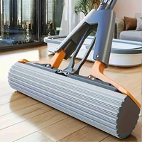 28cm/34cm Sponge Mop Super Absorbent Dust Removal Hands-Free Washing for Kitchen Bathroom Hardwood Tile Laminate Floors Cleaning - Image 2