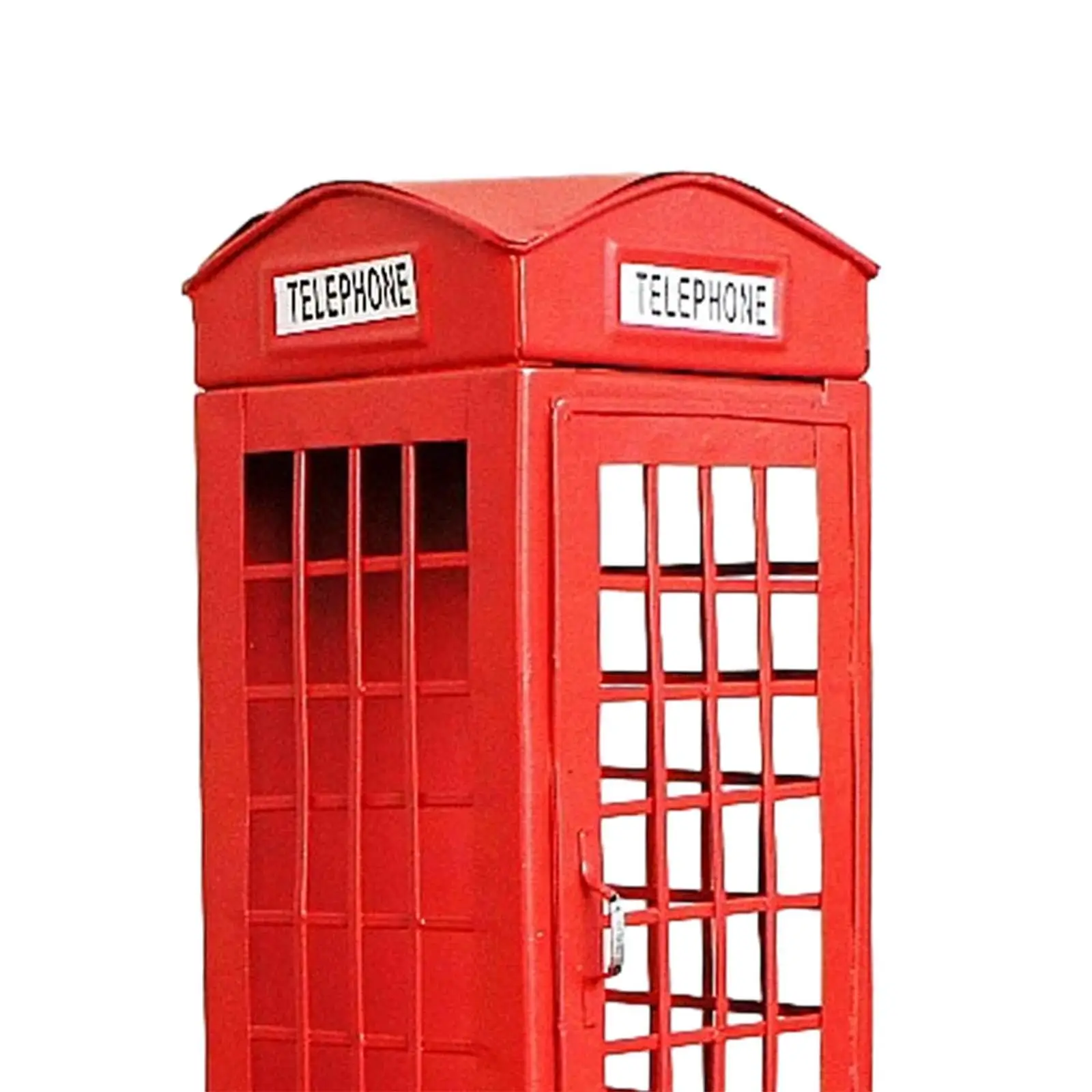 Telephone Booth Piggy Bank Saving Pot, Tabletop Ornament, Creative Metal Figurine Money Pot, Money Box, Birthday Gifts