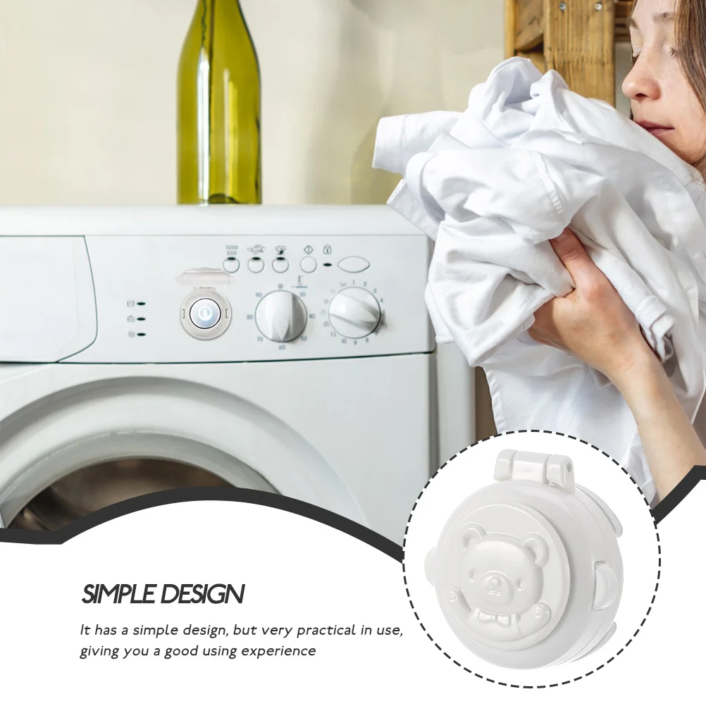 

6 Pcs Button Safety Lock for Washing Machine Child Proof Stove Knob Covers Gas Oven Guards Burner Door Adjustable Protective