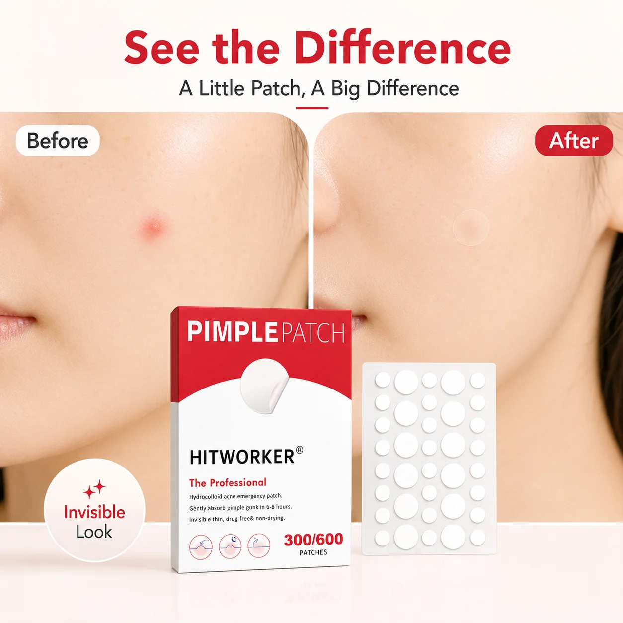 Round Hydrogel Acne Removing P - Face Moisturizer ulasan dan harga