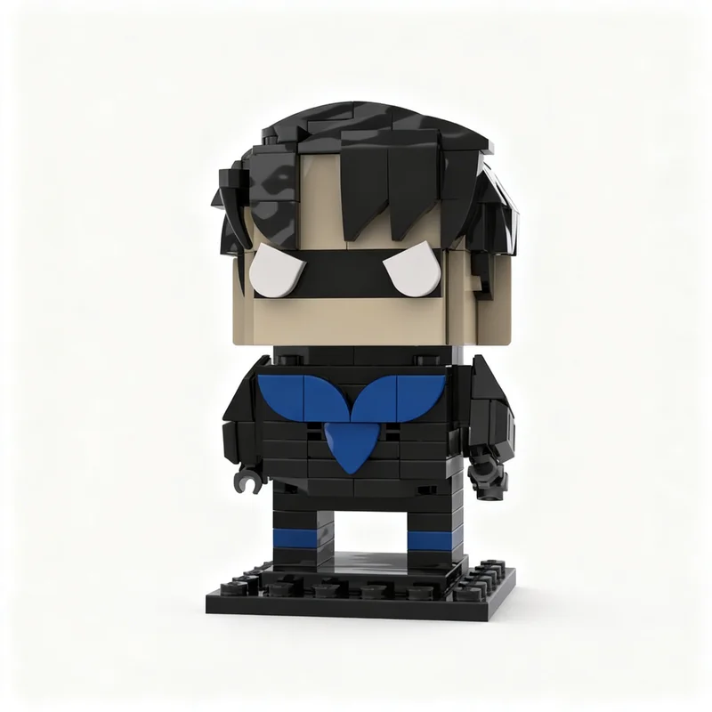 154pcs MOC Brickheadz NIGHTWING Model Building Blocks Construction Assemble DIY Christmas Gift Creative Toy Idea Brick Education