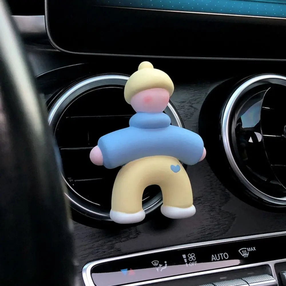 Cute People Shape Car Perfume Clip Non-toxic Long Lasting Car Air Freshener Odor Removal Plaster