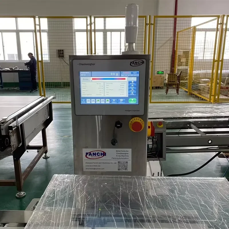 High Precision Online Checkweigher 304 Stainless Steel Food Grade Weight Checking Machine with Auto Reject