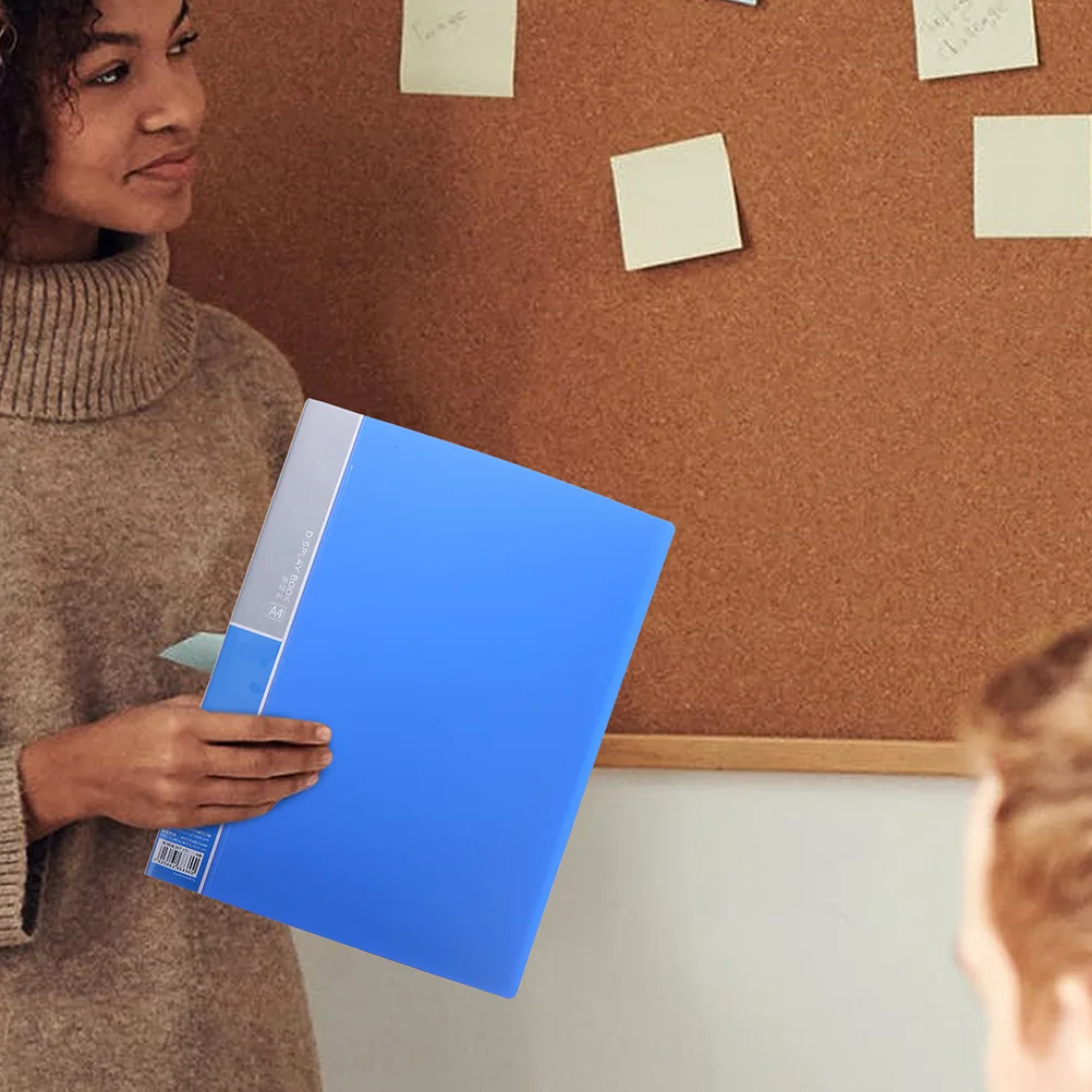 Cartella portadocumenti in plastica formato A4, leggera, portatile, multitasca, per documenti per studenti, ufficio, scuola