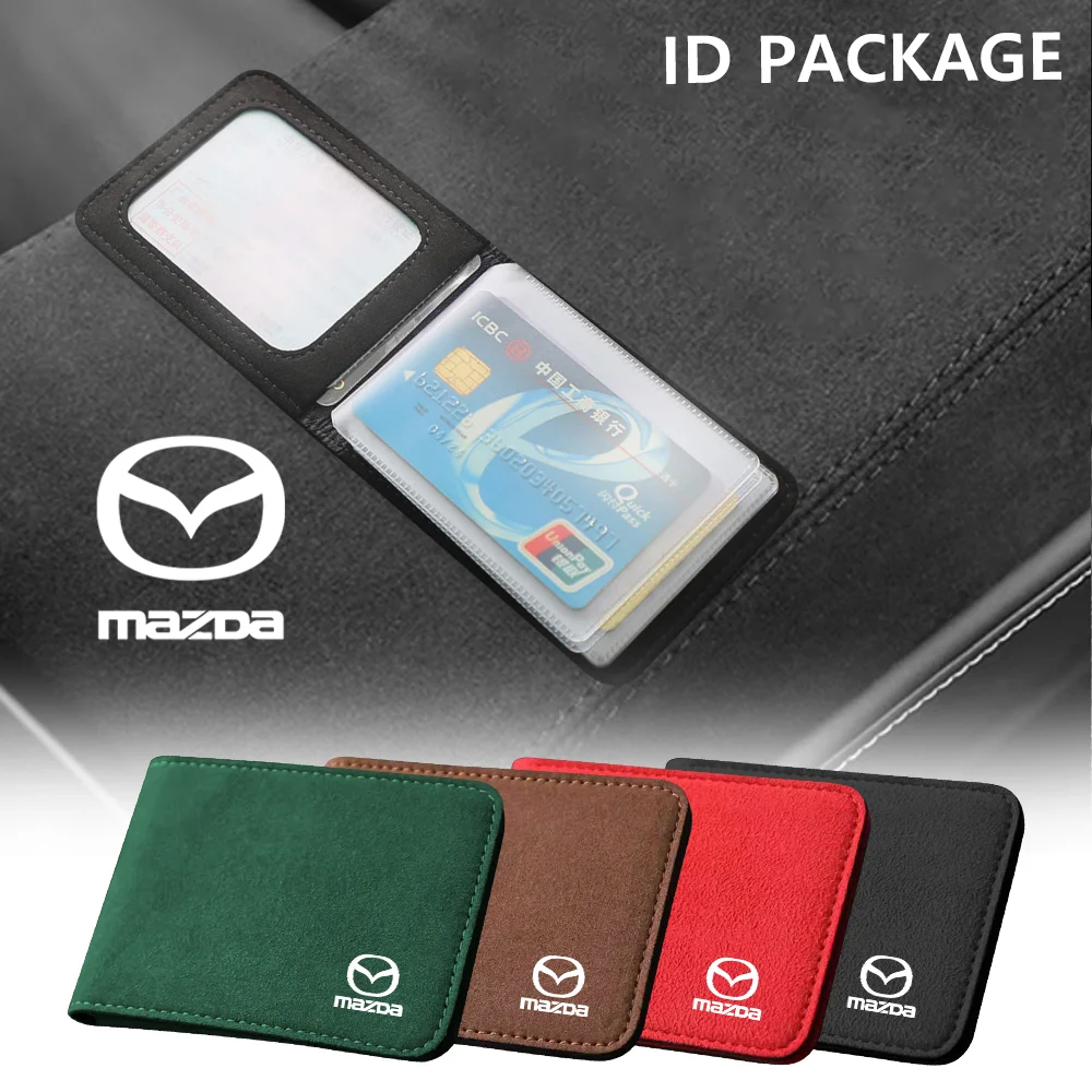 Car Wallet Driver License Cover Passport ID Card Package Auto Badge Accessorie For Mazda 2 3 5 6 Axela Atenza Speed 6 CX3 CX5 MS