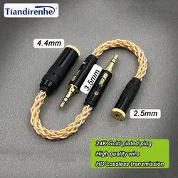 Soft Single crystal copper audio conversion cable 3.5 to 2.5mm/4.4mm balanced cable For sony HD lossless Sound audio cable