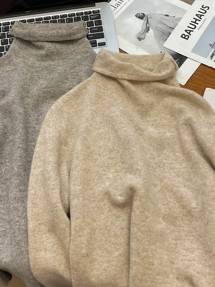 Collo alto da donna Lungo Sve Base irt Morbido e accogliente Autunno Inverno Dimagrante Abbigliamento interno Maglione lavorato a maglia Top Fasionable Commute