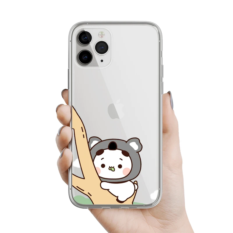 Funda de silicona con dibujos animados para IPhone, carcasa bonita de silicona para parejas, para modelos 15, 14, 13, 12, 11 Pro Max, Mini, SE, X, Xs, XR, 7, 8 Plus