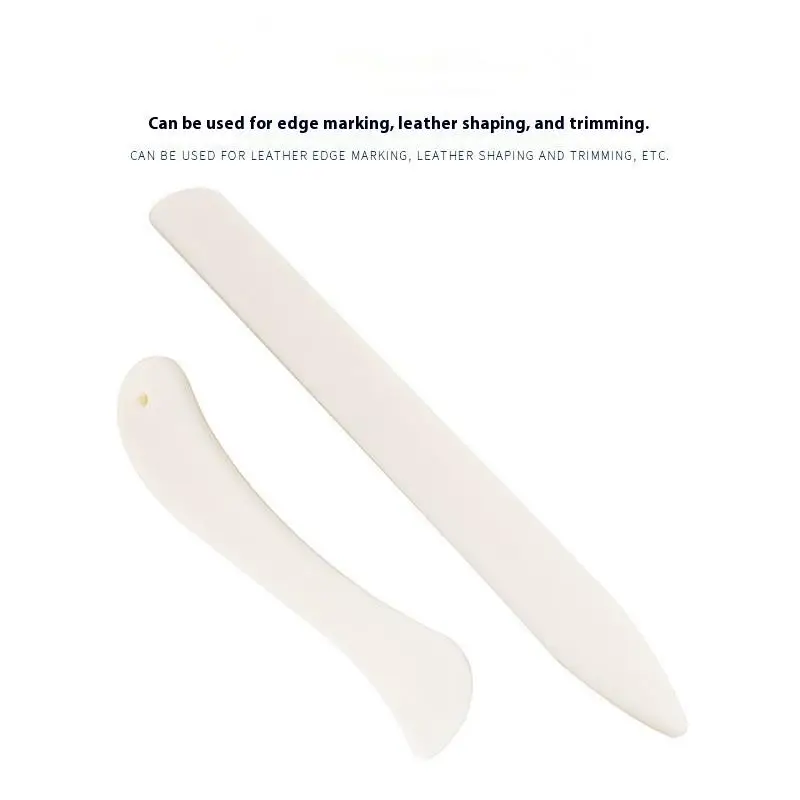 2PCS Leather Working Tool Bone Folder For Leather Craft Scoring Folding Creasing Edges Paper Plastic Handmade Sewing Tools Part