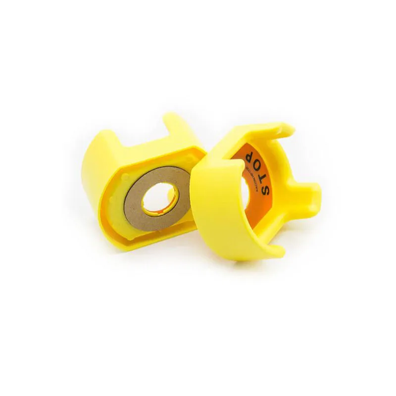 10pcs 22mm emergency stop   push button switch protective cover with stop sign label frame