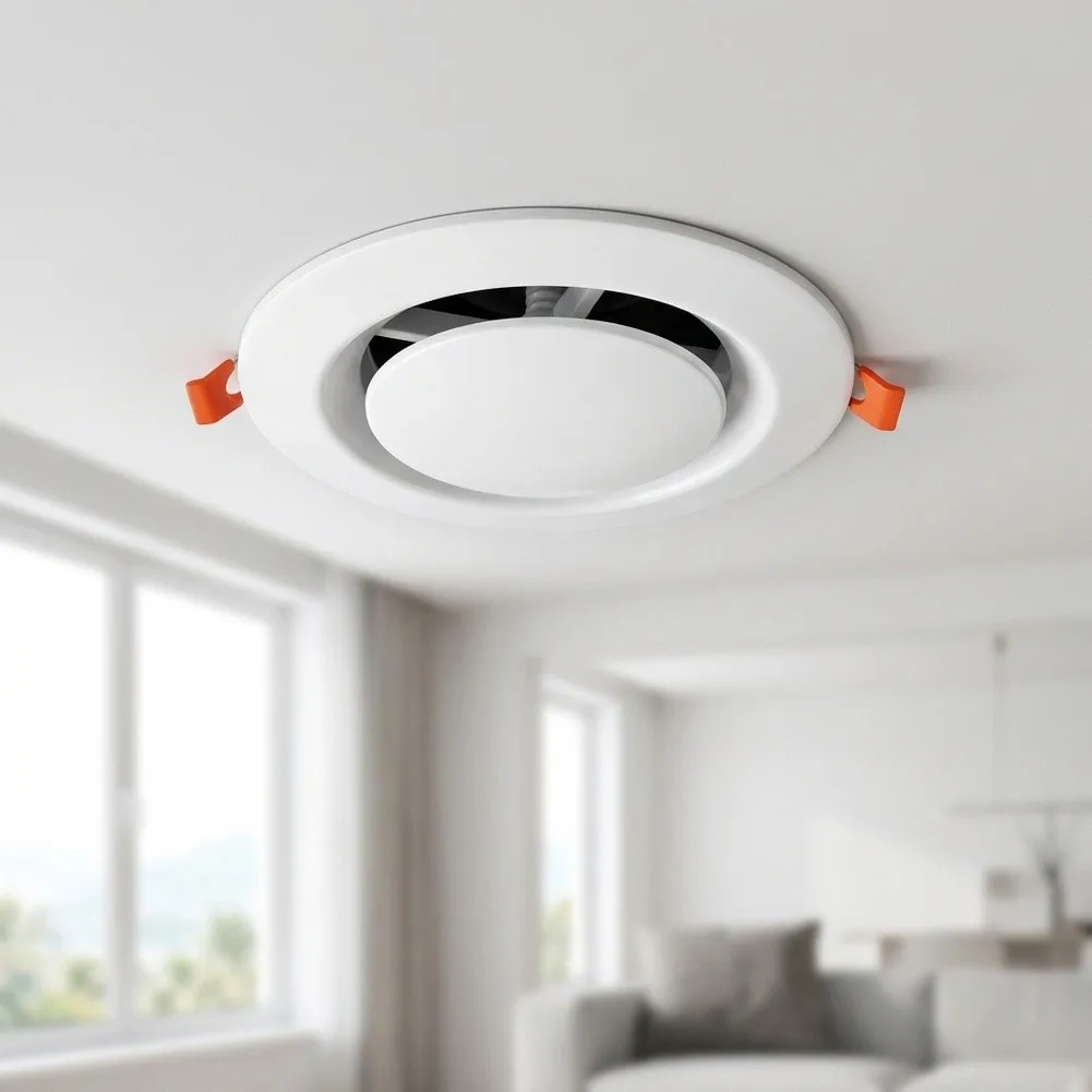 ABS Air Conditioner Disc Ventilation Cover for Ceiling Wall For Exhaust Cap with for Air Exchange and Adjustable Airflow Support
