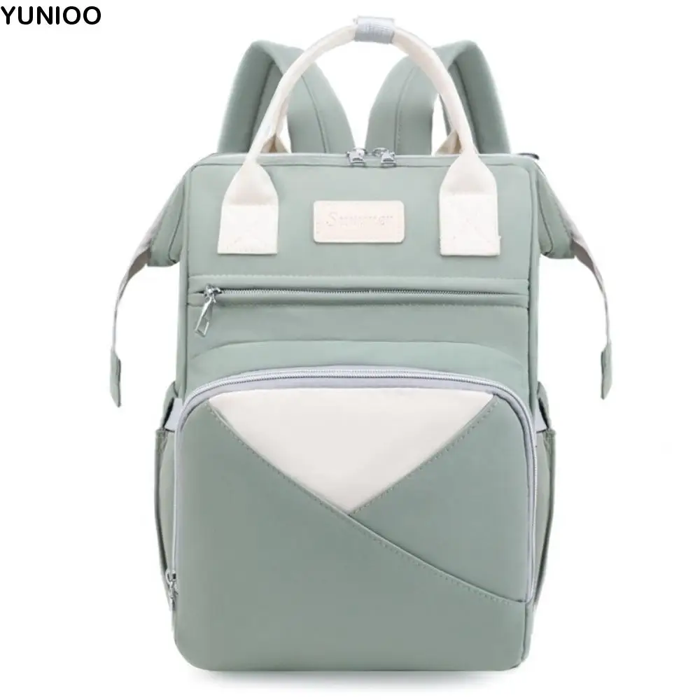 

Nylon Mommy Bag Multifunctional Large Capacity Maternity Travel Bag Insulated Pockets Waterproof Nappy Bagpack Mama