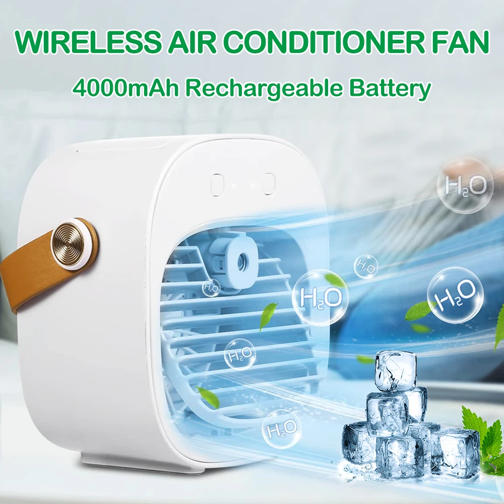 Portable Air Conditioner Rechargeable Mini Air Conditioners Personal Air Conditioning Cordless Air Cooler Fan For Room Camping