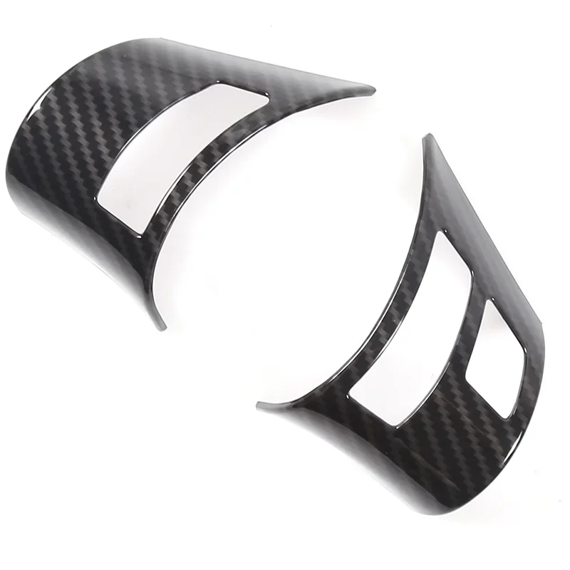 For Chevrolet Corvette C6 2005-2013 ABS Carbon Fiber Car Steering Wheel Button Frame Trim Cover Trim Sticker Car Accessories