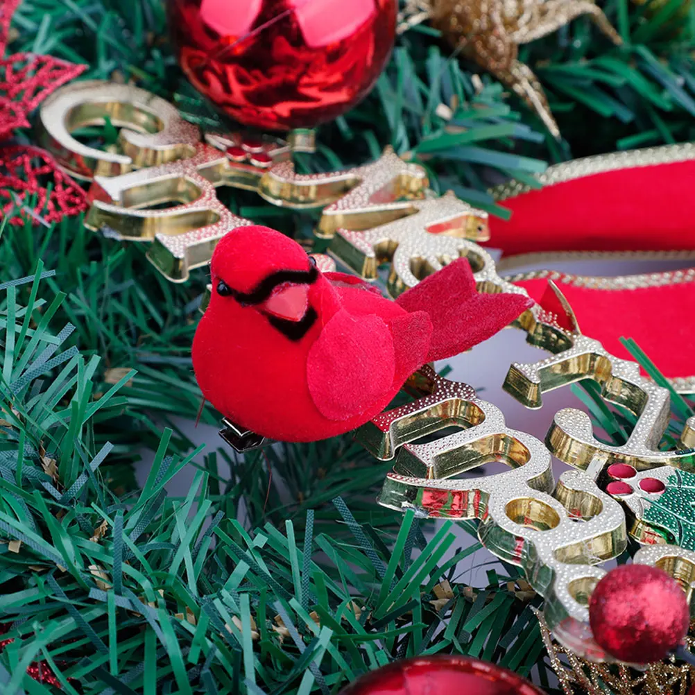 

10Pcs Fine Workmanship Lifelike Birds With Clips Artificial Bird Models Garden Decoration Attractive Designs