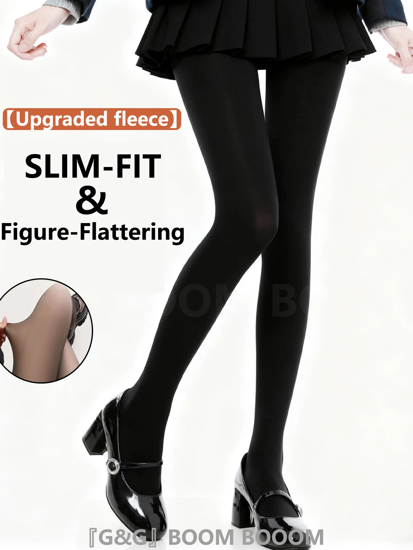 

Plus Size 150 KG Women's High Waist Fleece Pantyhose Autumn Winter Warm Winter Stretchy Slim Thick Tights for Females