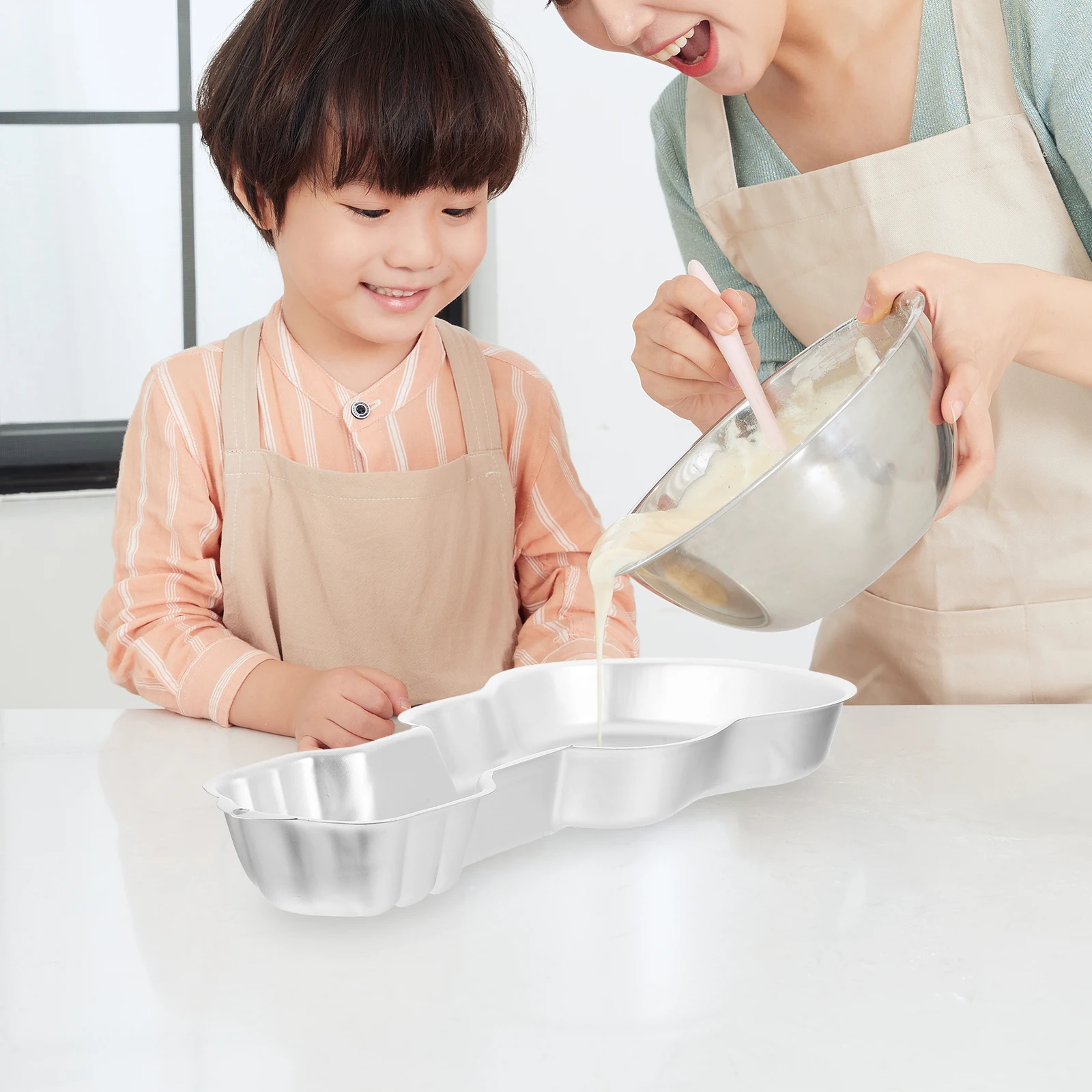 

Guitar Shaped Aluminum Cake Nonstick Baking Pan Party Diy Chocolate Cheesecake Mold Silver 3D Birthday Wedding Anniversary