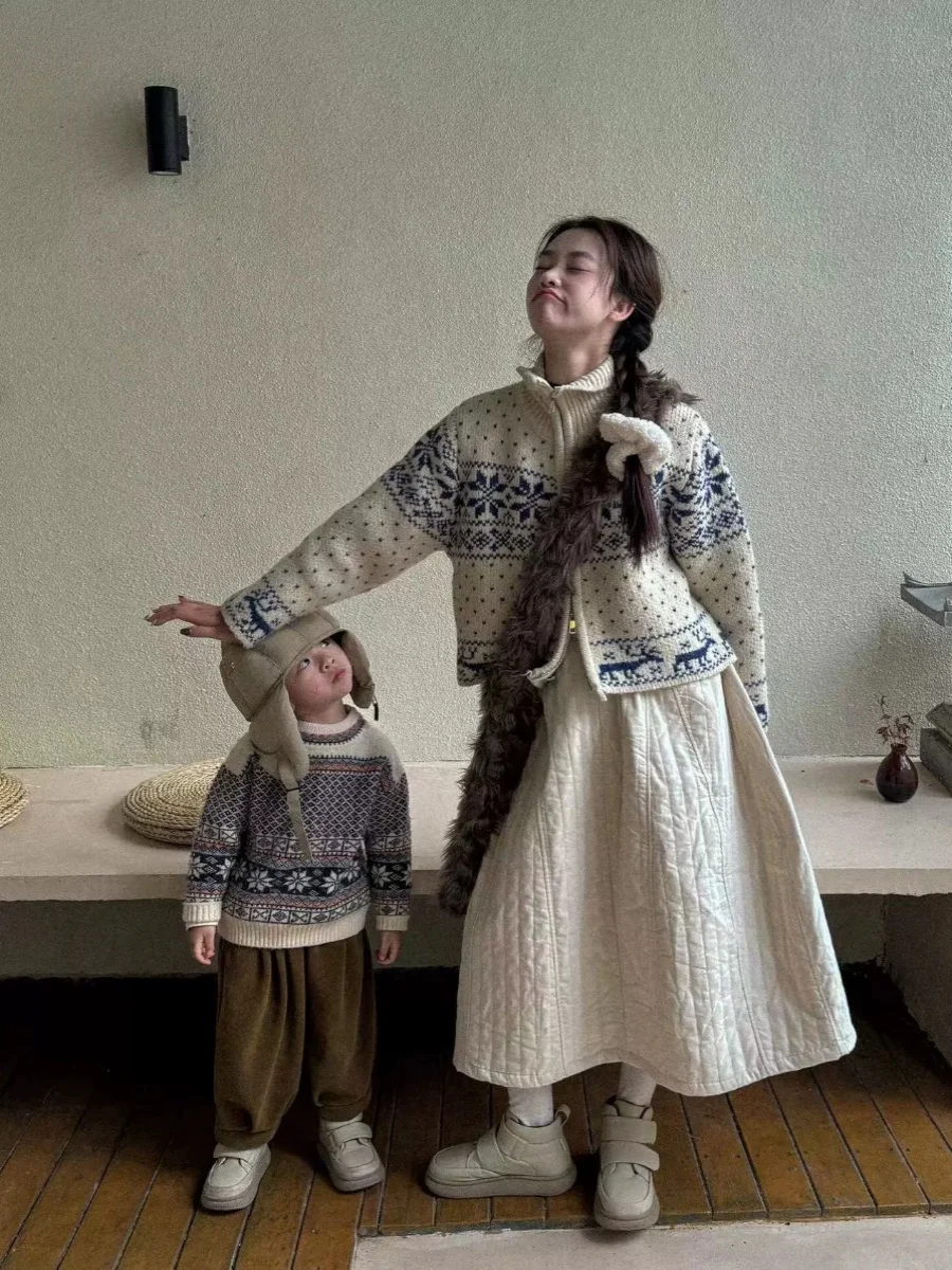 

Winter Lazy Style Knitted Set High Waist Short Cardigan with Stand Collar And Half Skirt Two-Piece Suit for Women Casual Wear
