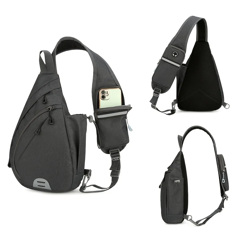 

Simple Outdoor Casual Crossbody Bag Multi Purpose Portable Chest Bag Headphone Suitable for Outdoor Scene Such Travel Commuting