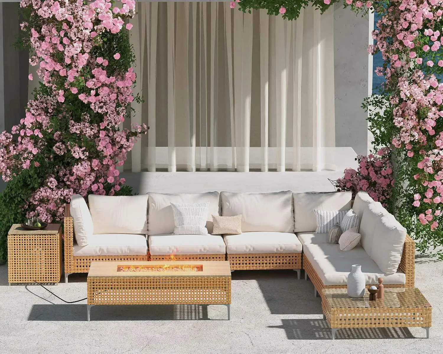 9-Piece Patio Furniture Set With 47