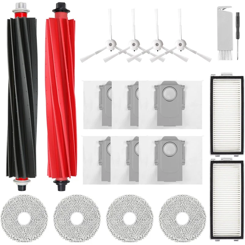 WHYY-Accessories For Roborock Qrevo Master / Qrevo Slim Vacuum Cleaner Parts Main Side Brush Hepa Filter Mop Cloth Dust Bags