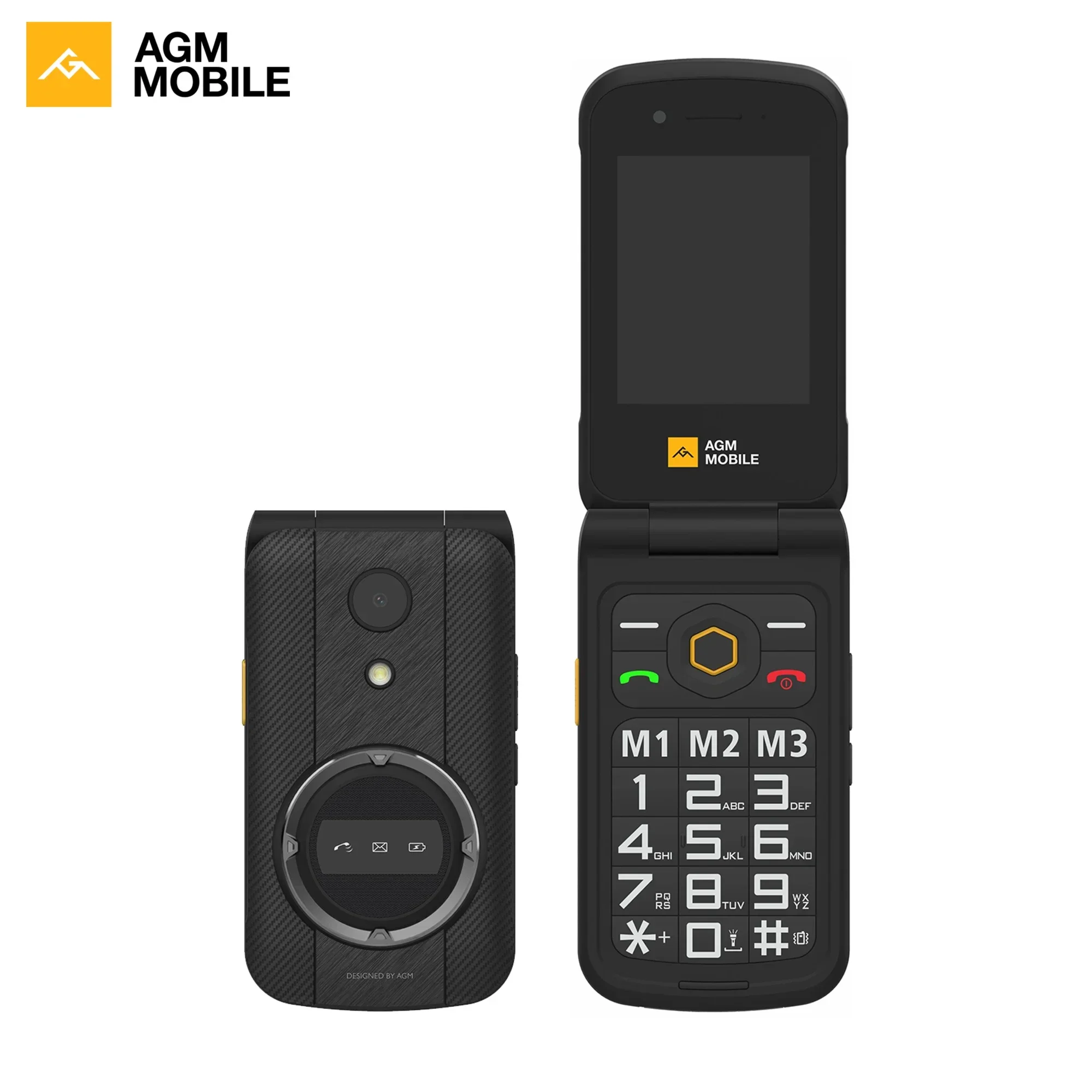 

[RTS] AGM M8 Fast Dialing IP68/IP69K Waterproof New Flip Phones Flip Phone 4g Mini Flip Phone