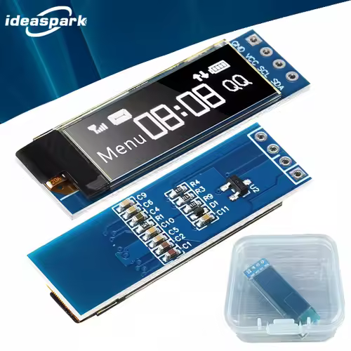 0.96 Inch OLED Display Module SSD1306 I2C IIC SPI Serial 128X64 LCD 4 Pin YellowBlue WhiteBlue for Arduino(Pin Headers Soldered) - Image 5