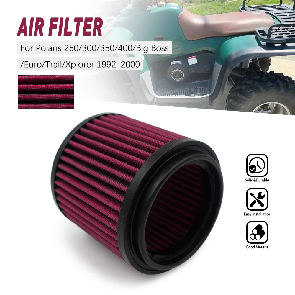 

For Polaris Sportsman Trail Blazer Xplorer 250 300 Motorcycle High Flow Air Filter Washable and Recyclable 350L 400L 2X4 4X4 4x6